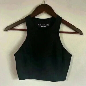 Outdoor Voices Black Racerback Sport Bra Athletic Workout XS